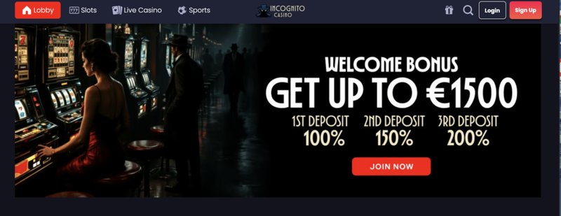 Incognito casino bonus in United Kingdom