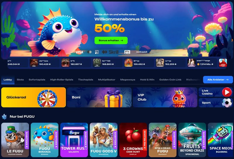 Read more about the article Kostenloses Fugu Casino Login in Deutschland – Sicher und Serios?